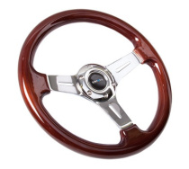 NRG Classic Wood Grain Med Kromcentrum 330mm